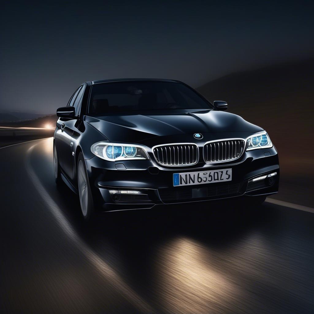 BMW 5 Series đèn pha LED lái xe ban đêm