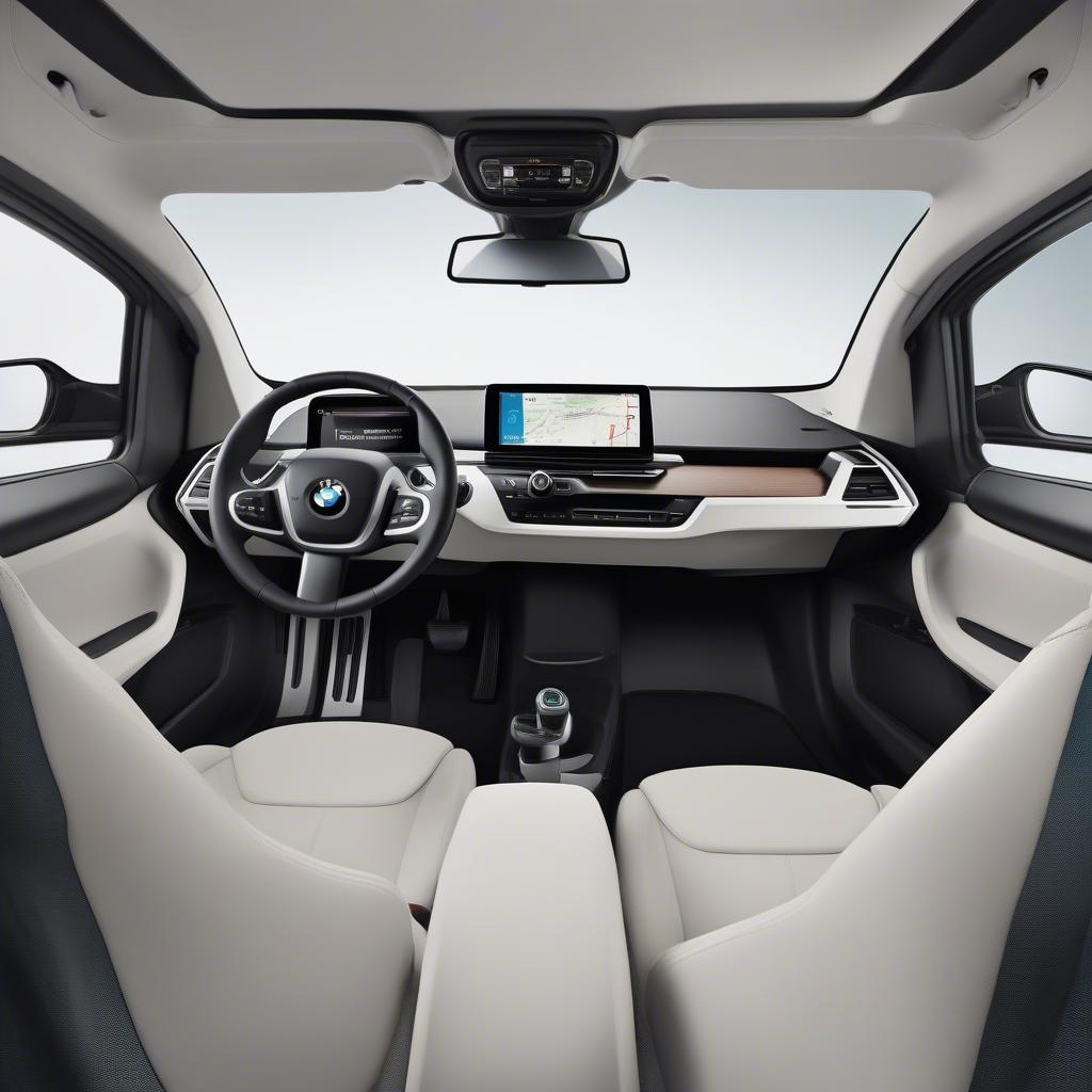 Nội thất và công nghệ hiện đại trên BMW i3 2015