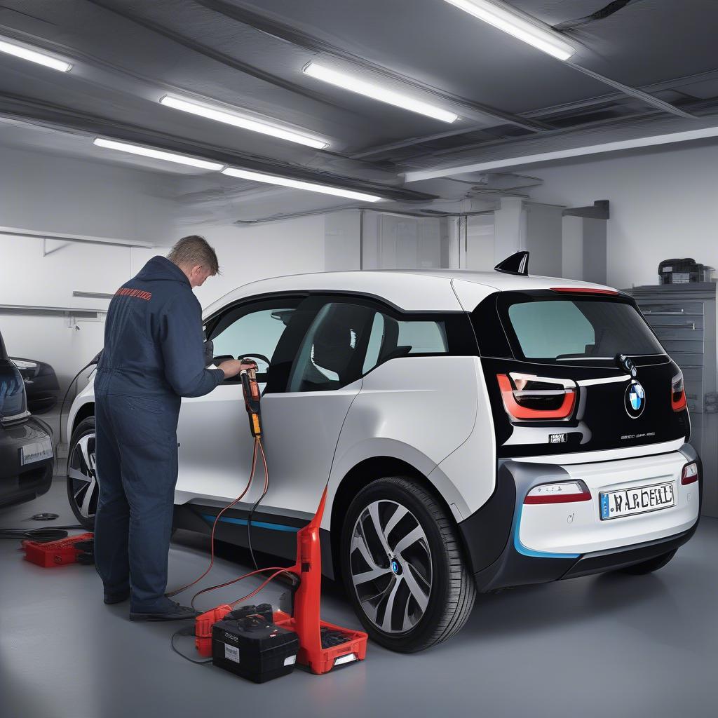 Kiểm tra chất lượng BMW i3 segunda mano tại Đức