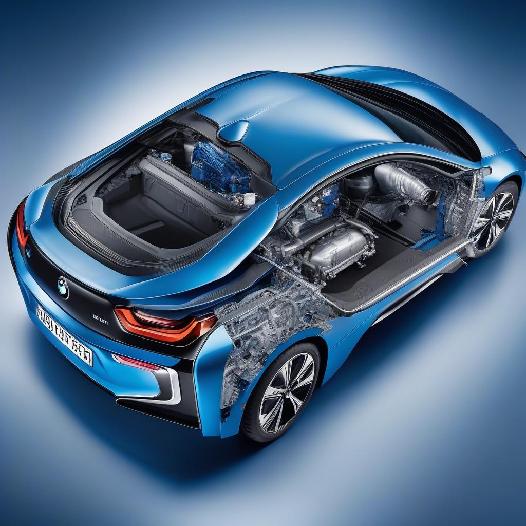 Động cơ BMW i8 Hybrid Protonic Blue