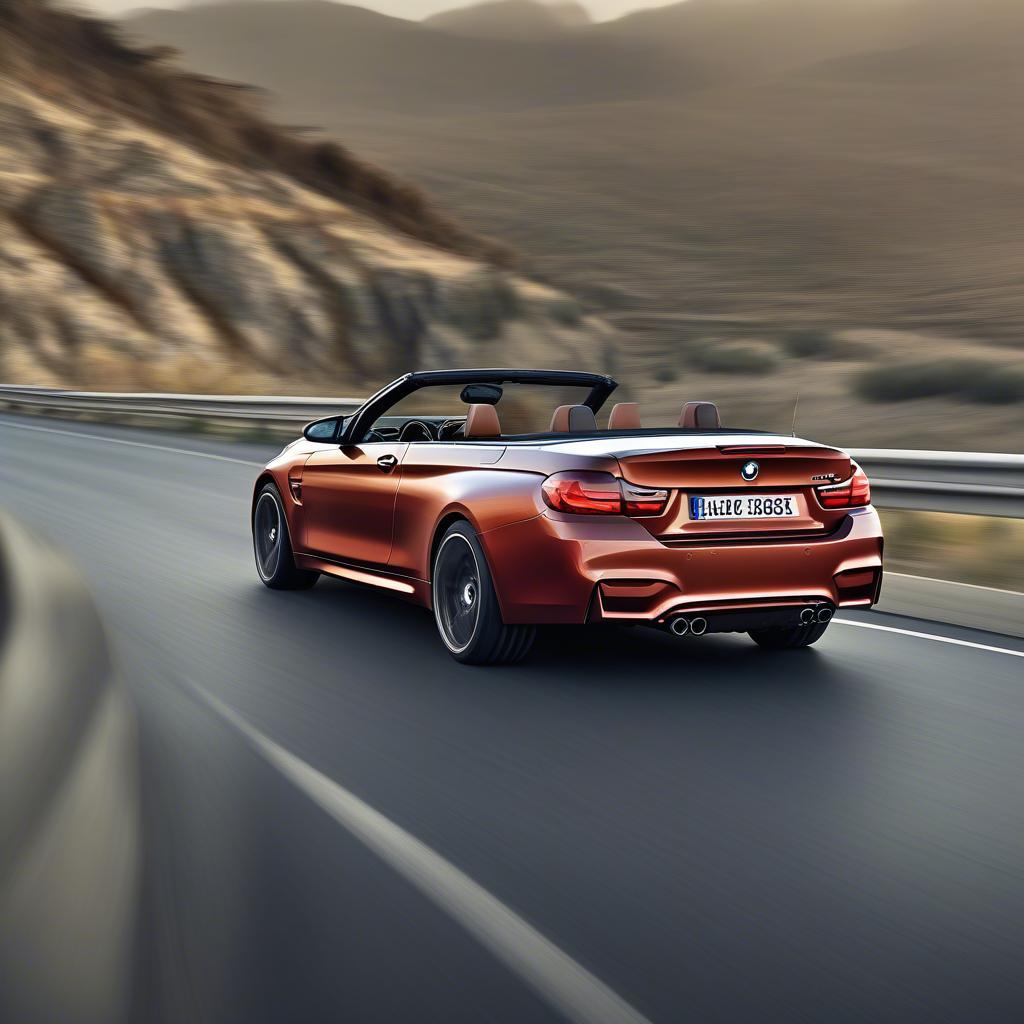 BMW M4 Convertible trên đường cao tốc