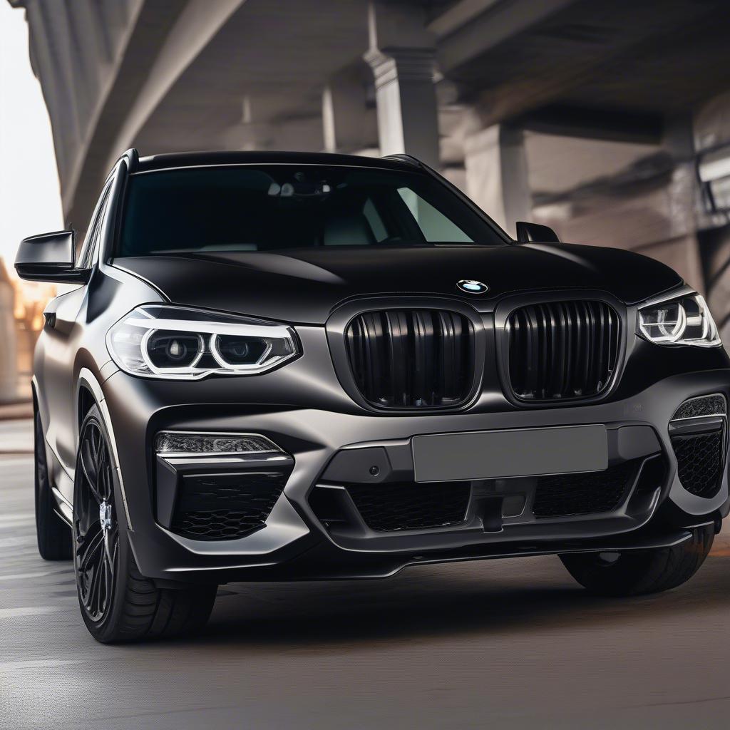 Cận cảnh cản trước của BMW X3 G01 M Sport Bodykit