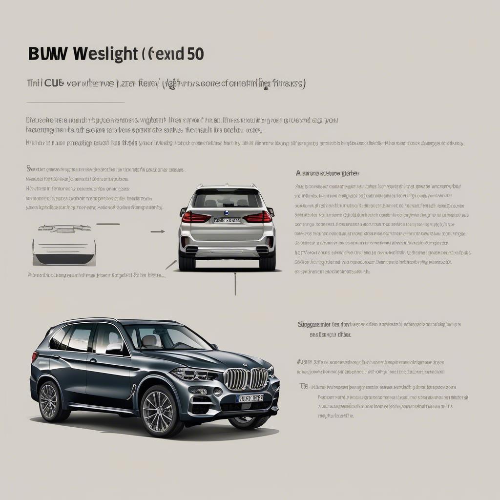 Hình ảnh BMW X5 và thông số trọng lượng không tải