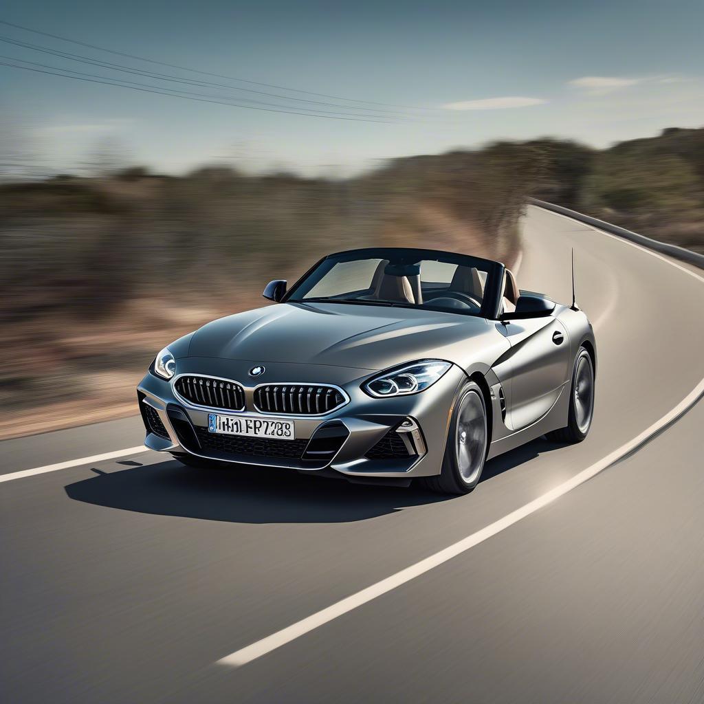 BMW Z4 chạy trên đường cao tốc