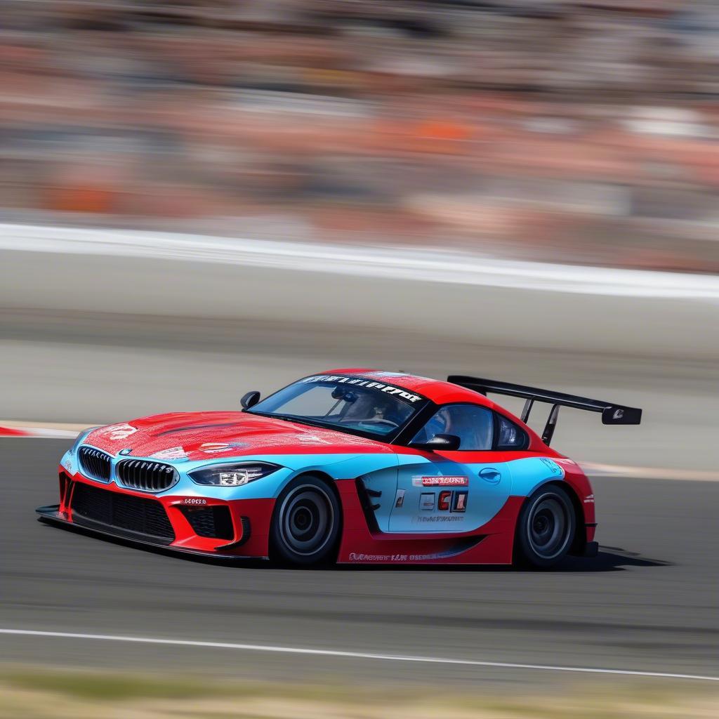 BMW Z4 GT3 đang chạy trên đường đua