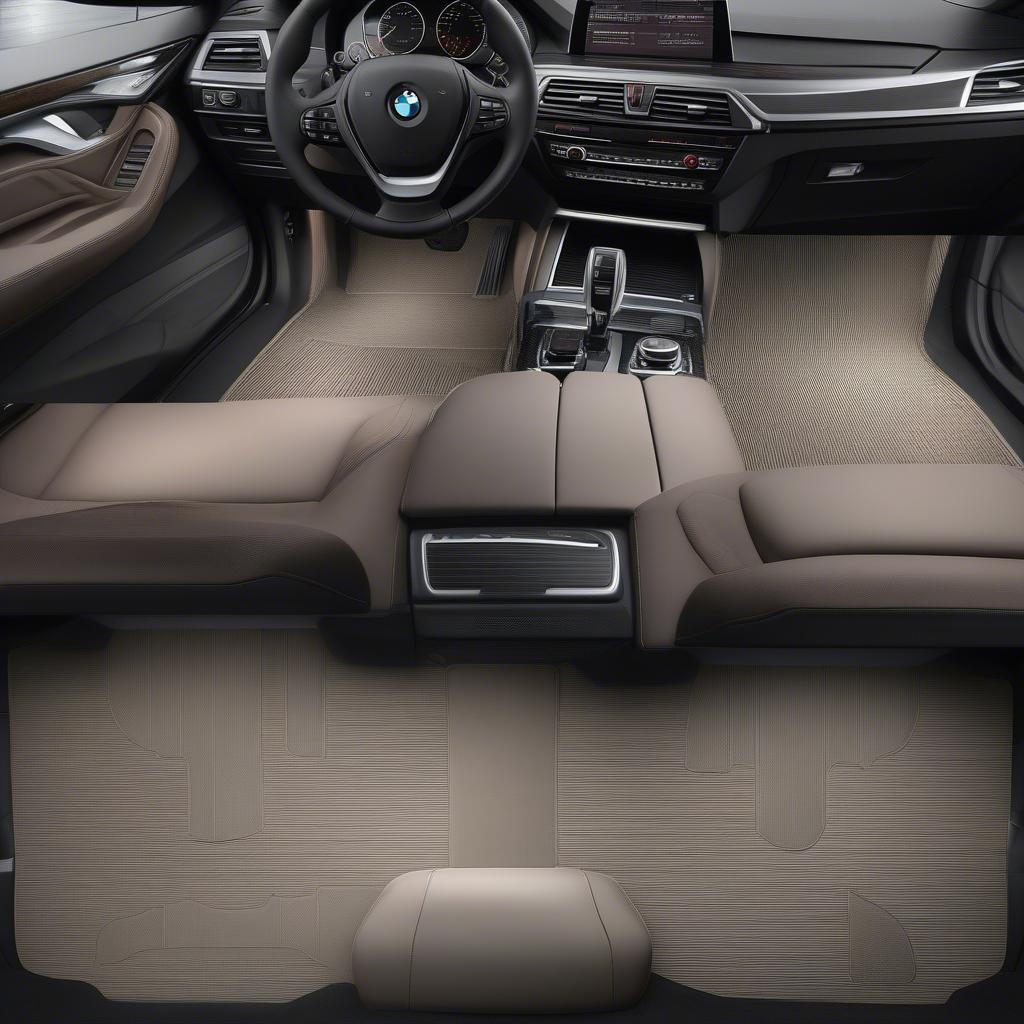 Các loại thảm sàn BMW X5: cao su, nỉ, 3D