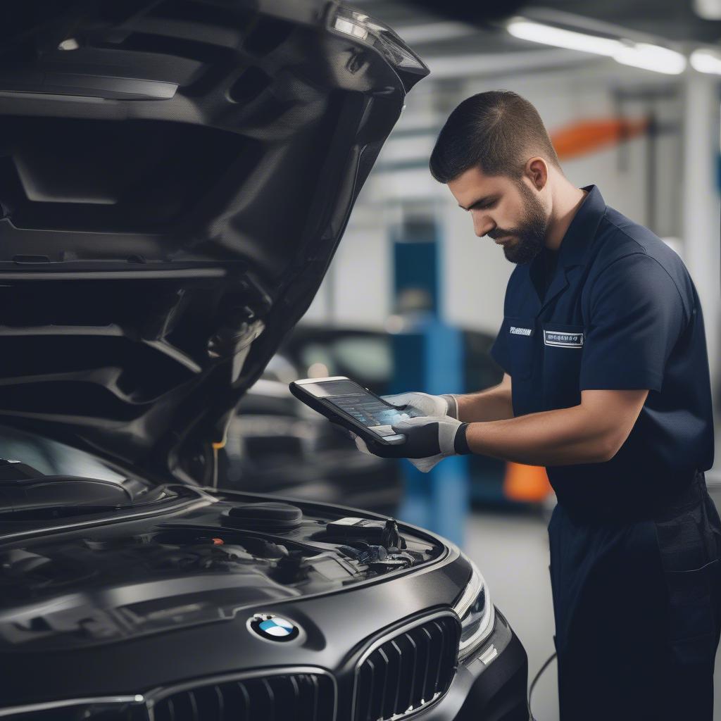 Kỹ thuật viên sửa chữa BMW