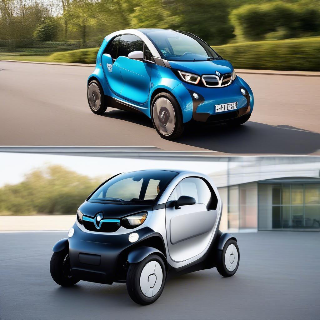 So sánh kích thước Renault Twizy và BMW i3