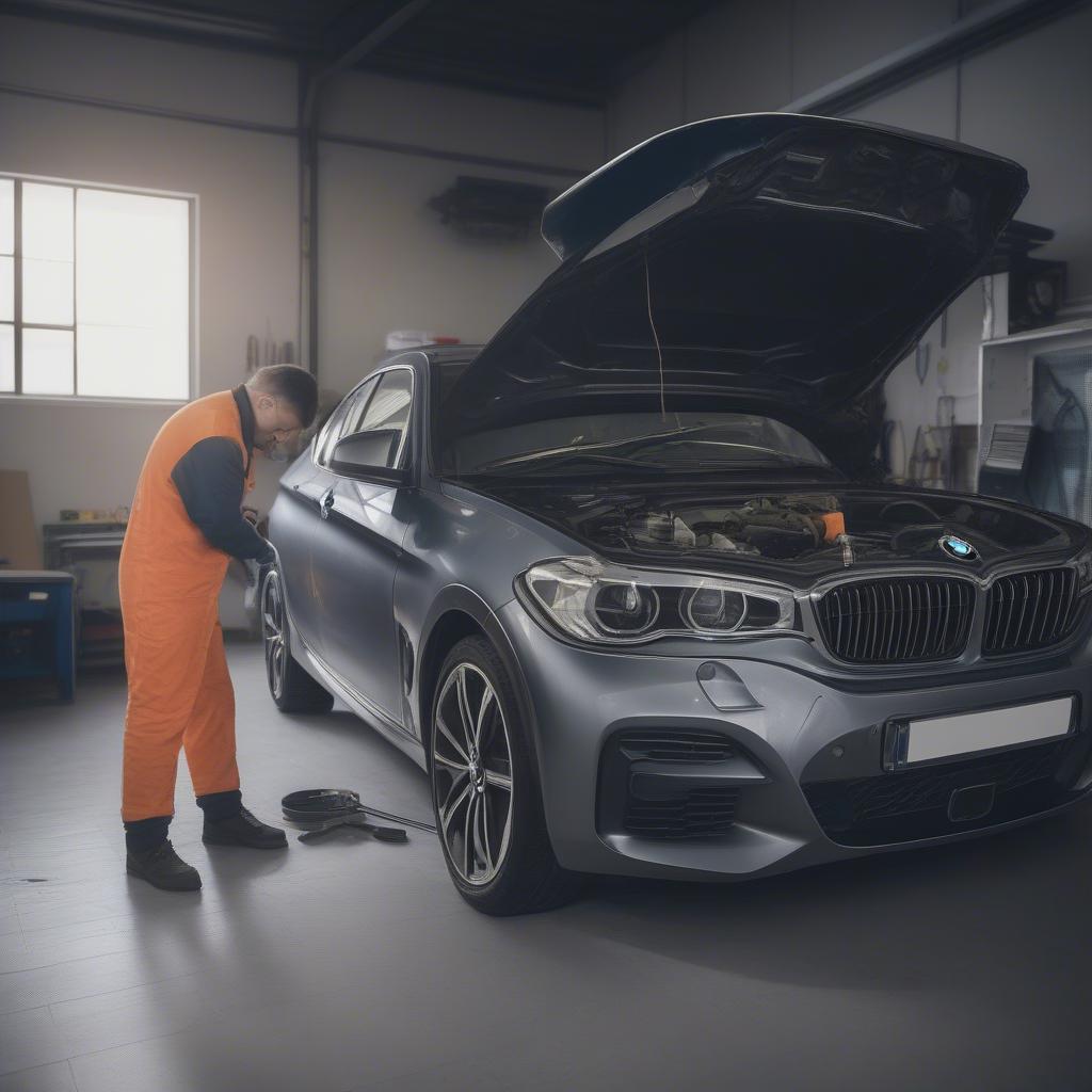 Sửa mở cửa sau xe BMW tại gara