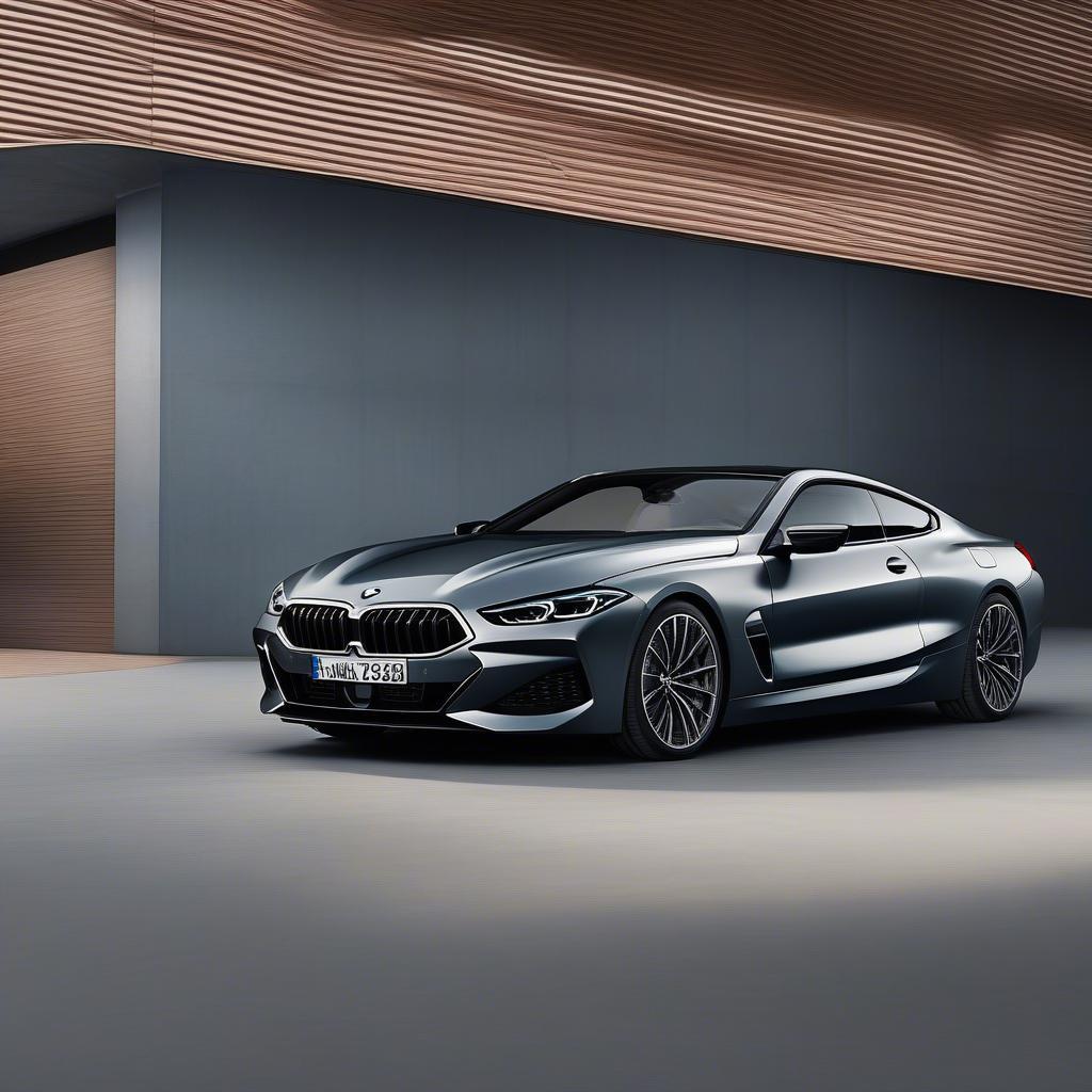 Thân xe BMW 8 Series với đường nét mềm mại, uyển chuyển