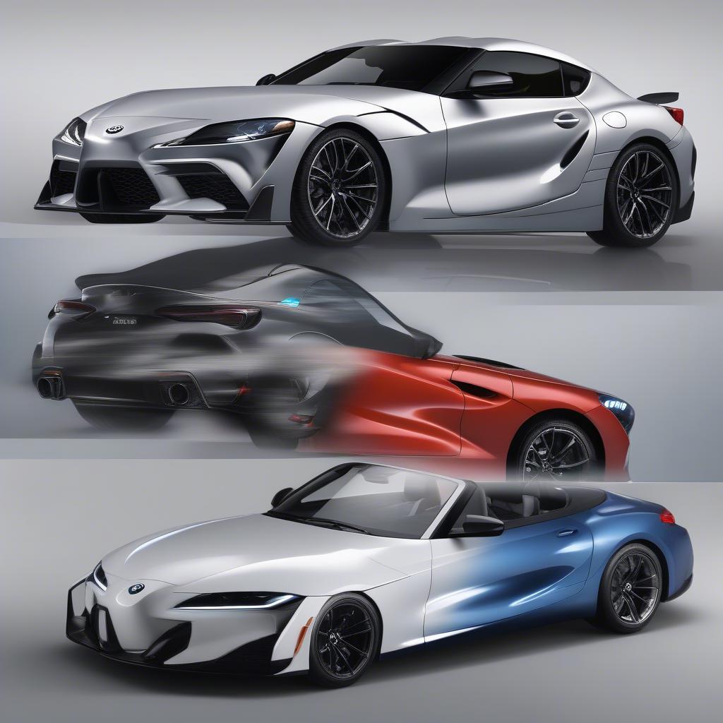 So sánh ngoại thất Toyota Supra và BMW Z4