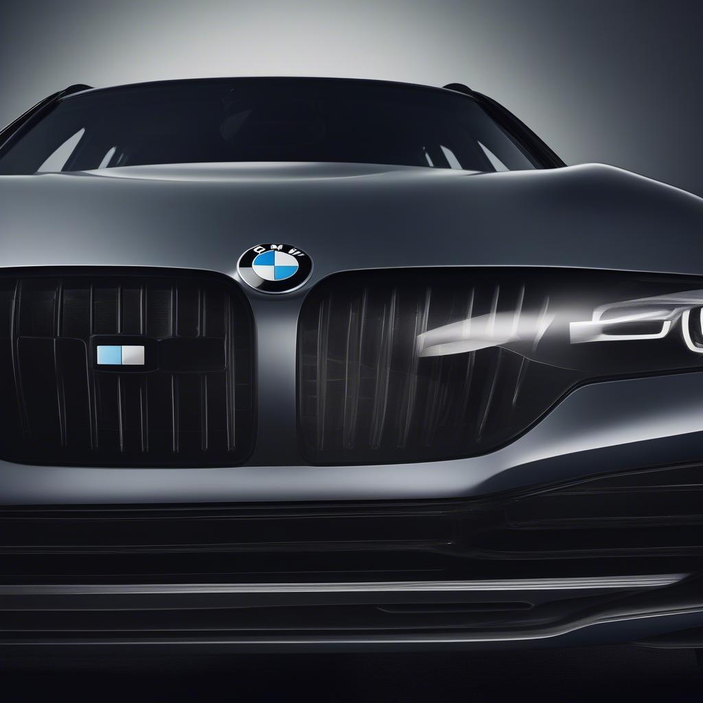 Biểu tượng BMW nổi bật trên một chiếc xe