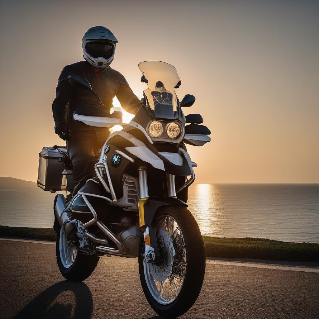 Biker BMW R1250GS trên cung đường đẹp