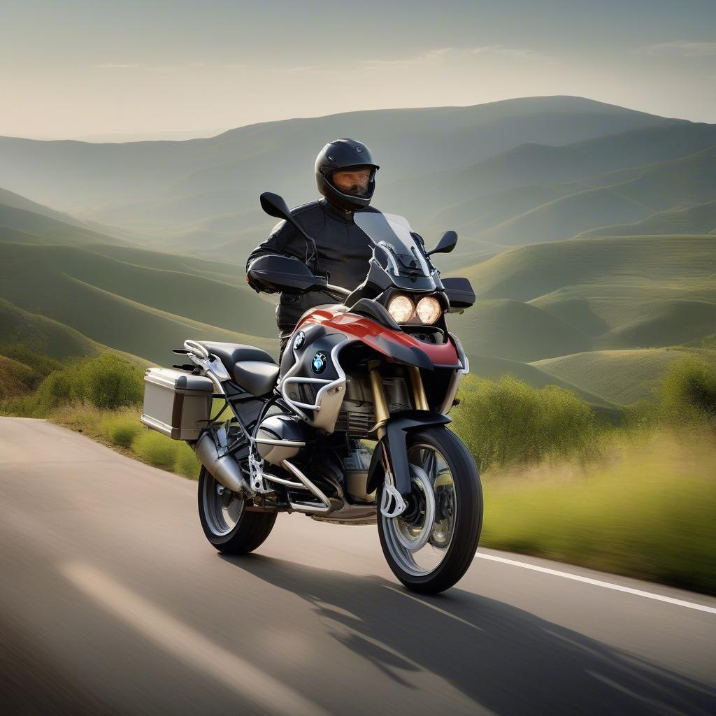 BMW 1200 GS Occasion Belgique trên đường trường