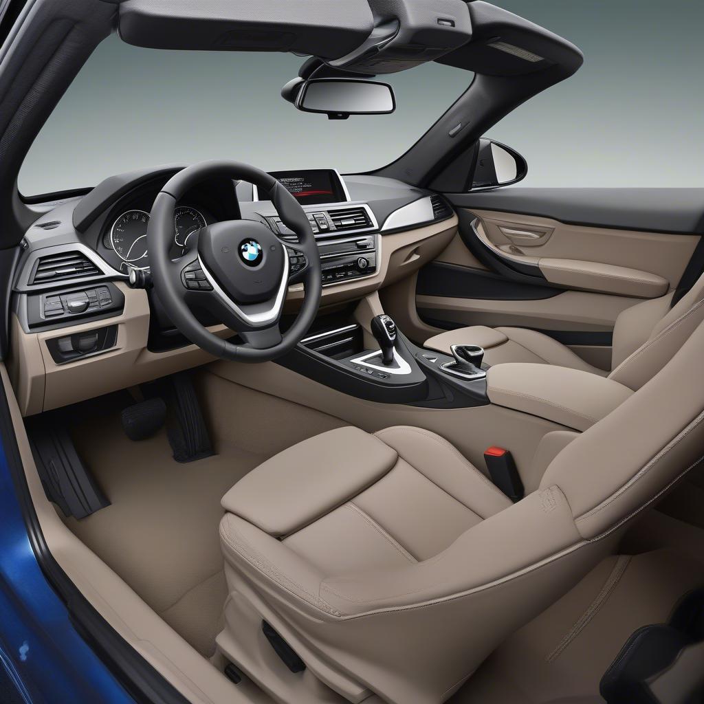 Nội thất BMW 218i Convertible: Sang trọng và tiện nghi