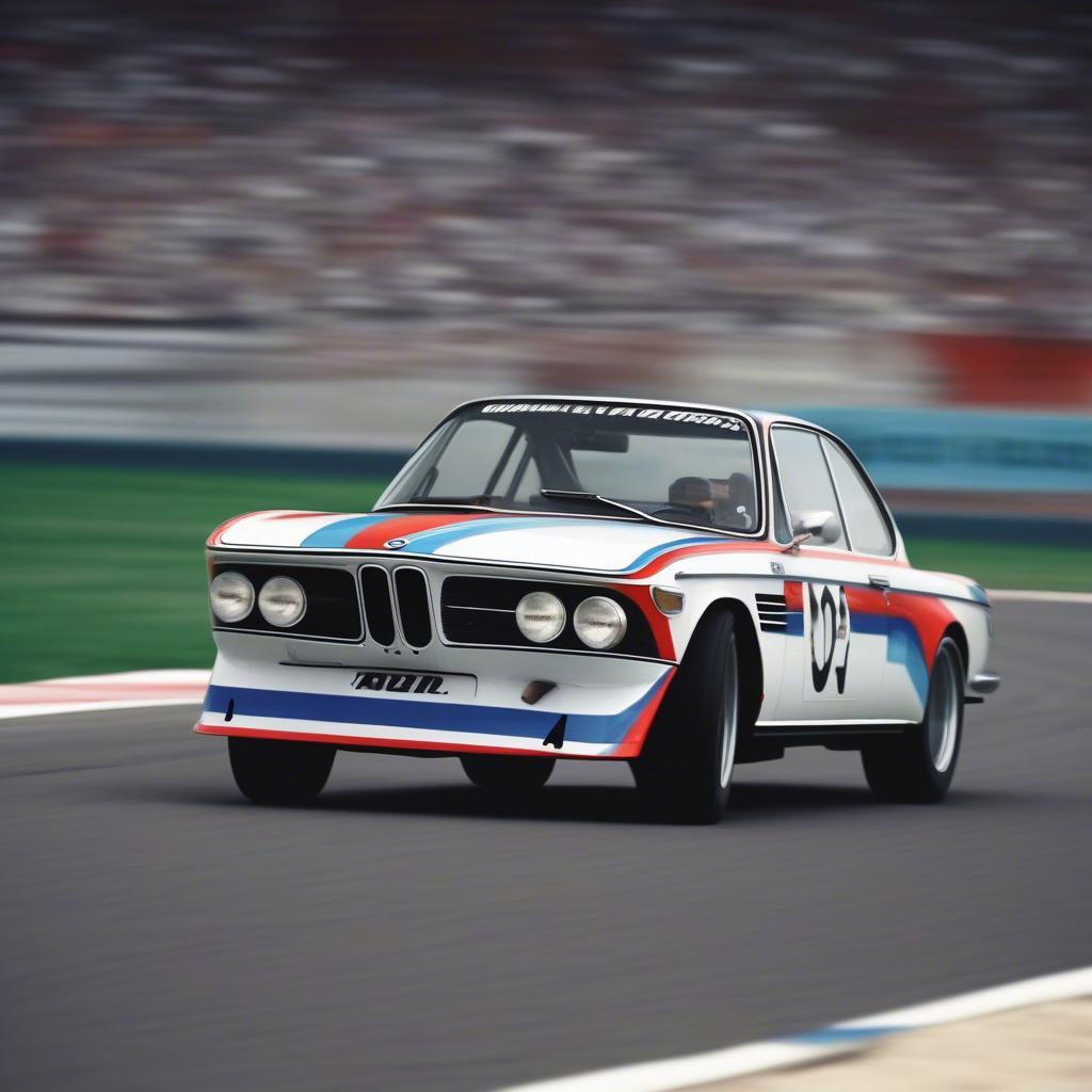 BMW 3.0 CSL trên đường đua