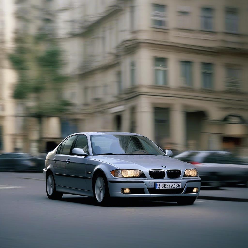 BMW 318i 2004 di chuyển trong đô thị