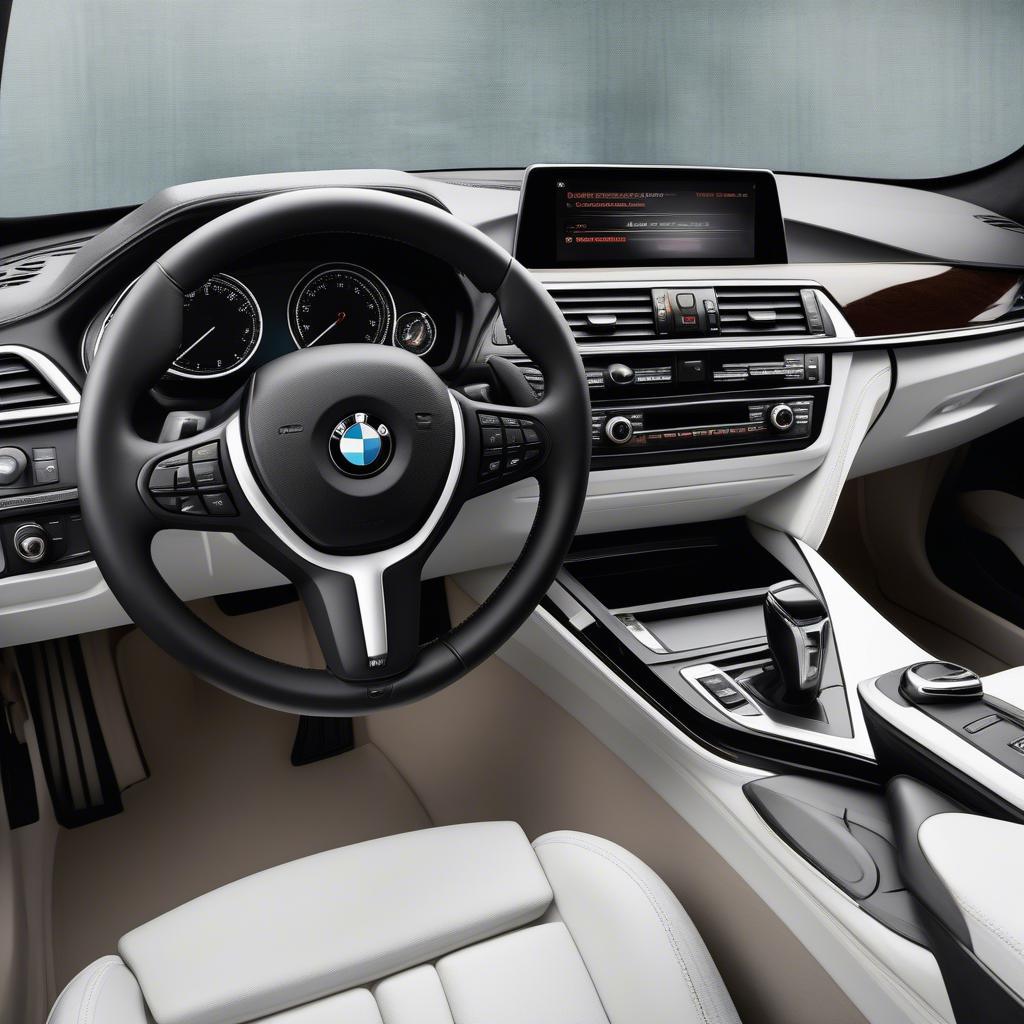 BMW 320i Màu Trắng Nội Thất