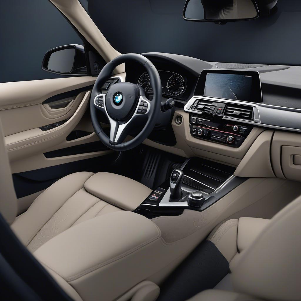 BMW 320i Xanh Đen Nội Thất