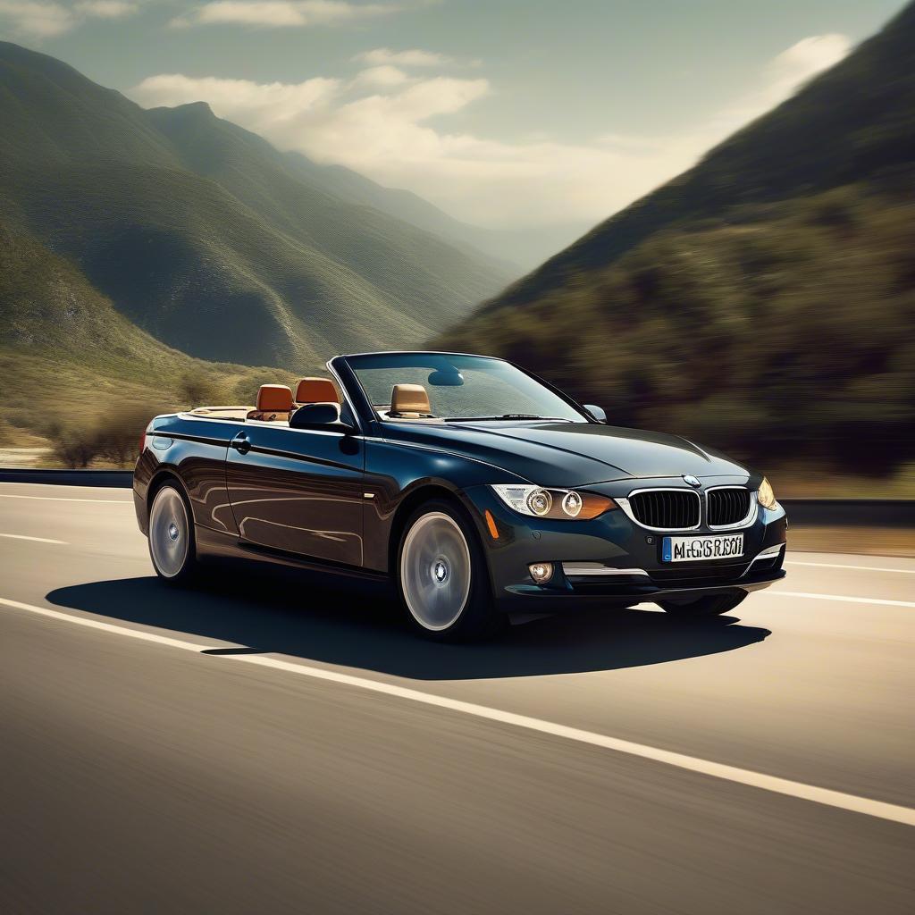 BMW 330Ci Convertible trên đường cao tốc