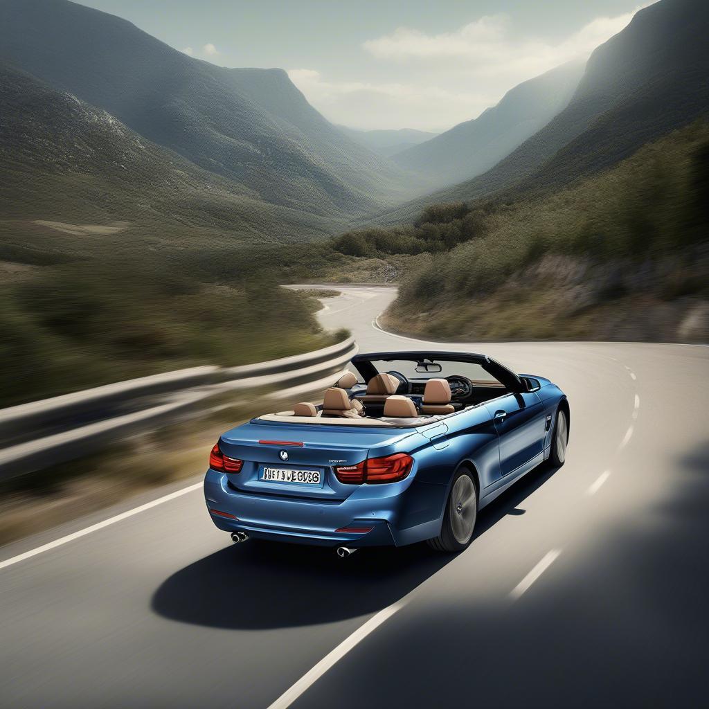 BMW 4 Series Convertible đang di chuyển trên đường