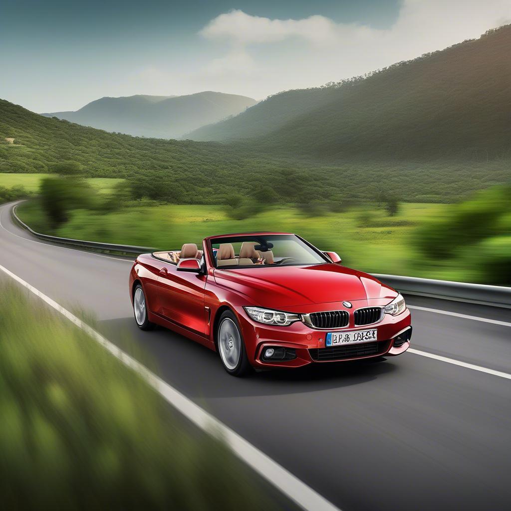 BMW 428i Convertible lướt trên đường cao tốc