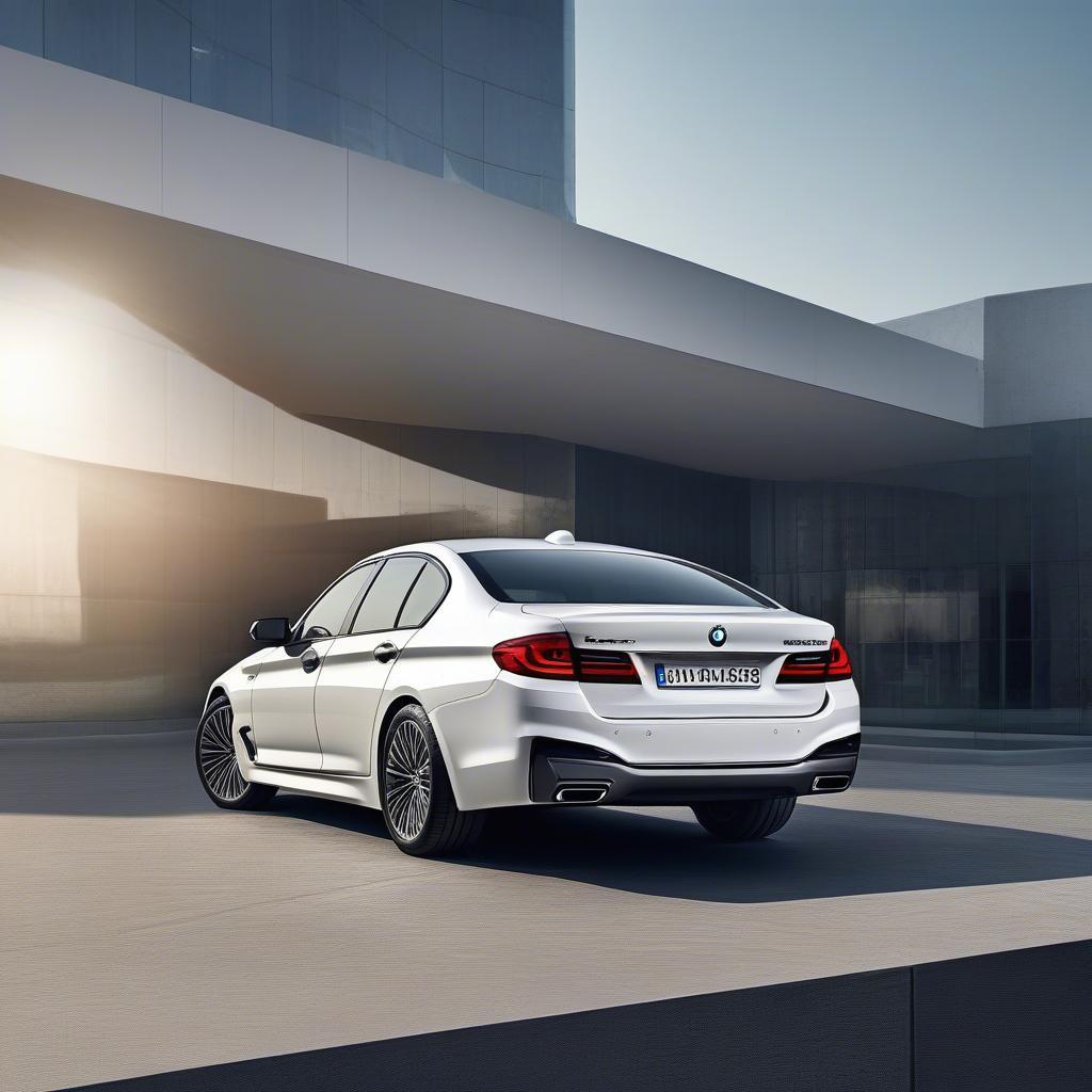 BMW 5 Series 2019 All White Ngoại Thất