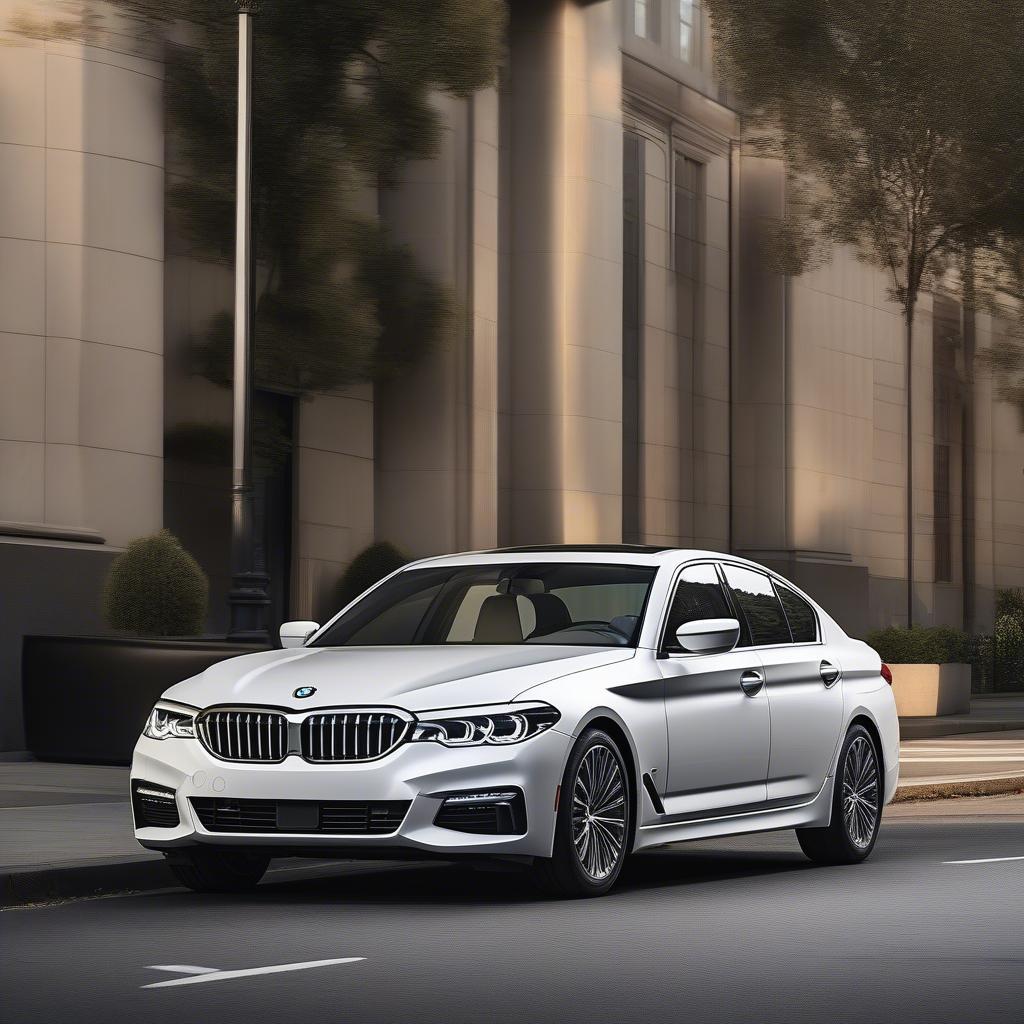 BMW 5 Series 2019 White Ngoại Thất