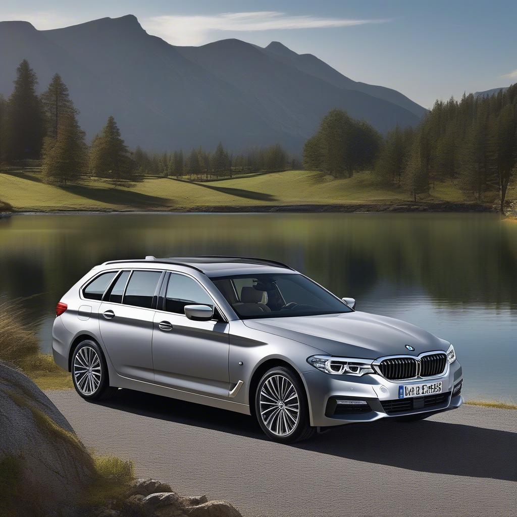 BMW 5 Series Touring Cashmere Silver Du Lịch