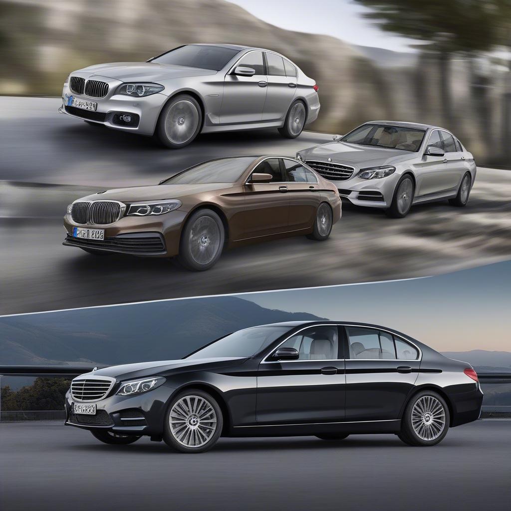 So sánh ngoại thất BMW 5 Series và Mercedes E Class