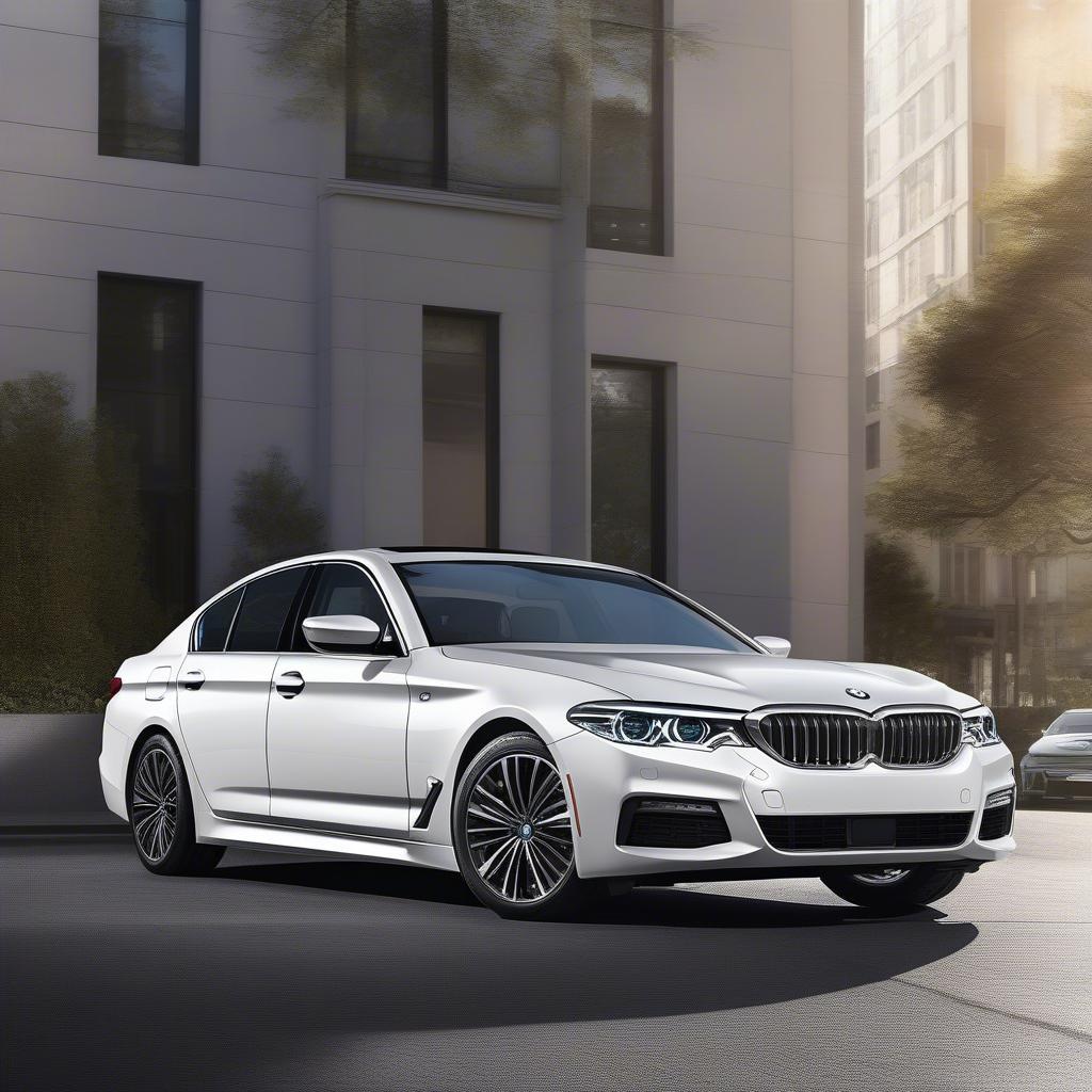 BMW 5 Series White 2019 Ngoại Thất