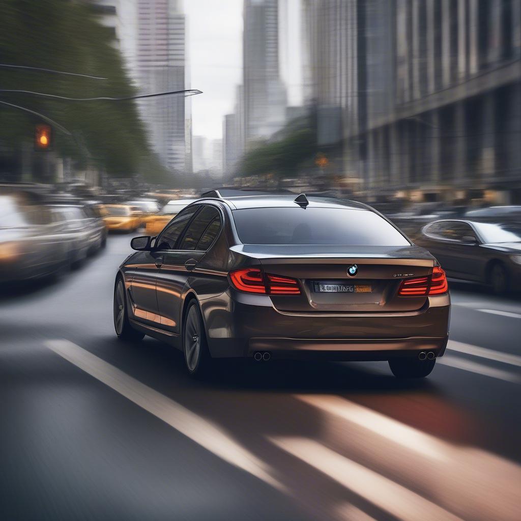 BMW 520 trong giao thông đô thị