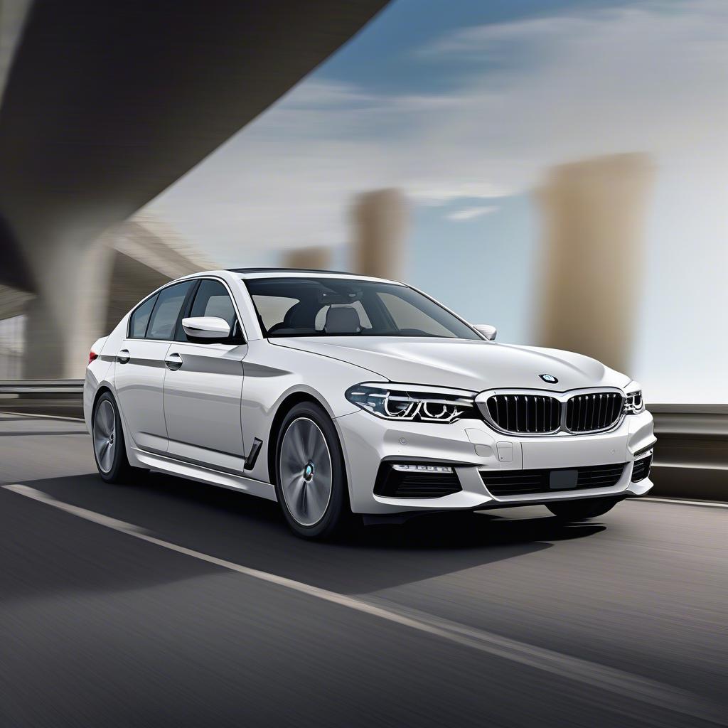 BMW 520i vận hành mạnh mẽ trên đường cao tốc