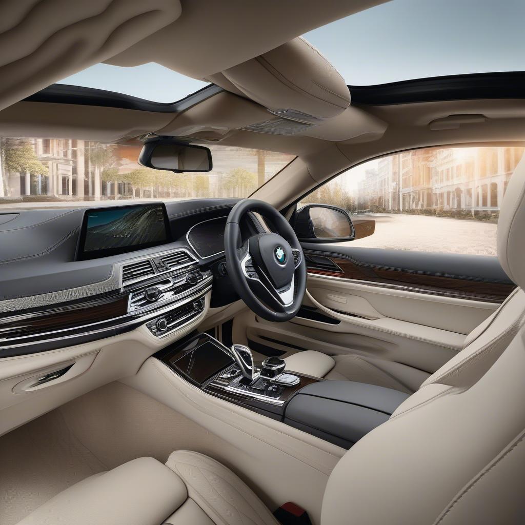 BMW 740i Lease NY: Nội thất tiện nghi và hiện đại