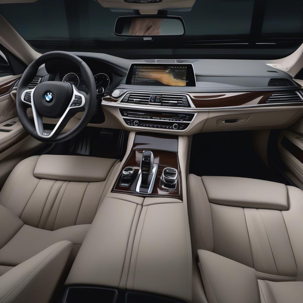 BMW 740Li nội thất tiện nghi