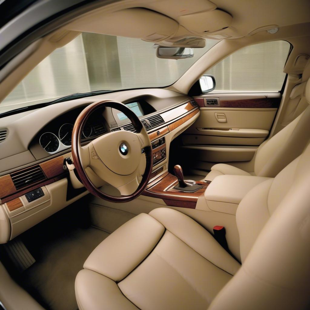 Nội thất sang trọng và tiện nghi của BMW 750Li 2004