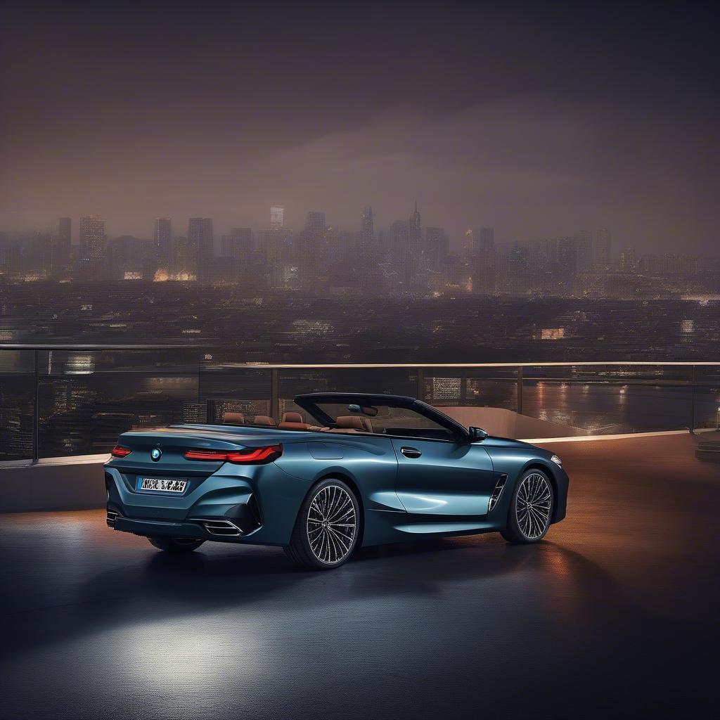 BMW 8 Series Convertible đêm thành phố