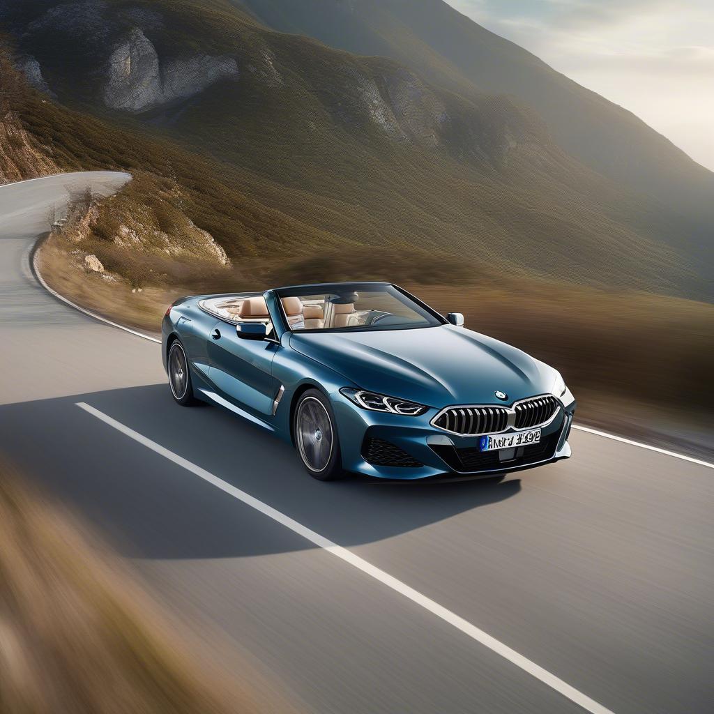 BMW 8 Series Convertible lướt gió trên đường cao tốc