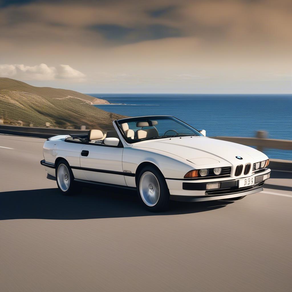 BMW 835i mui trần màu trắng