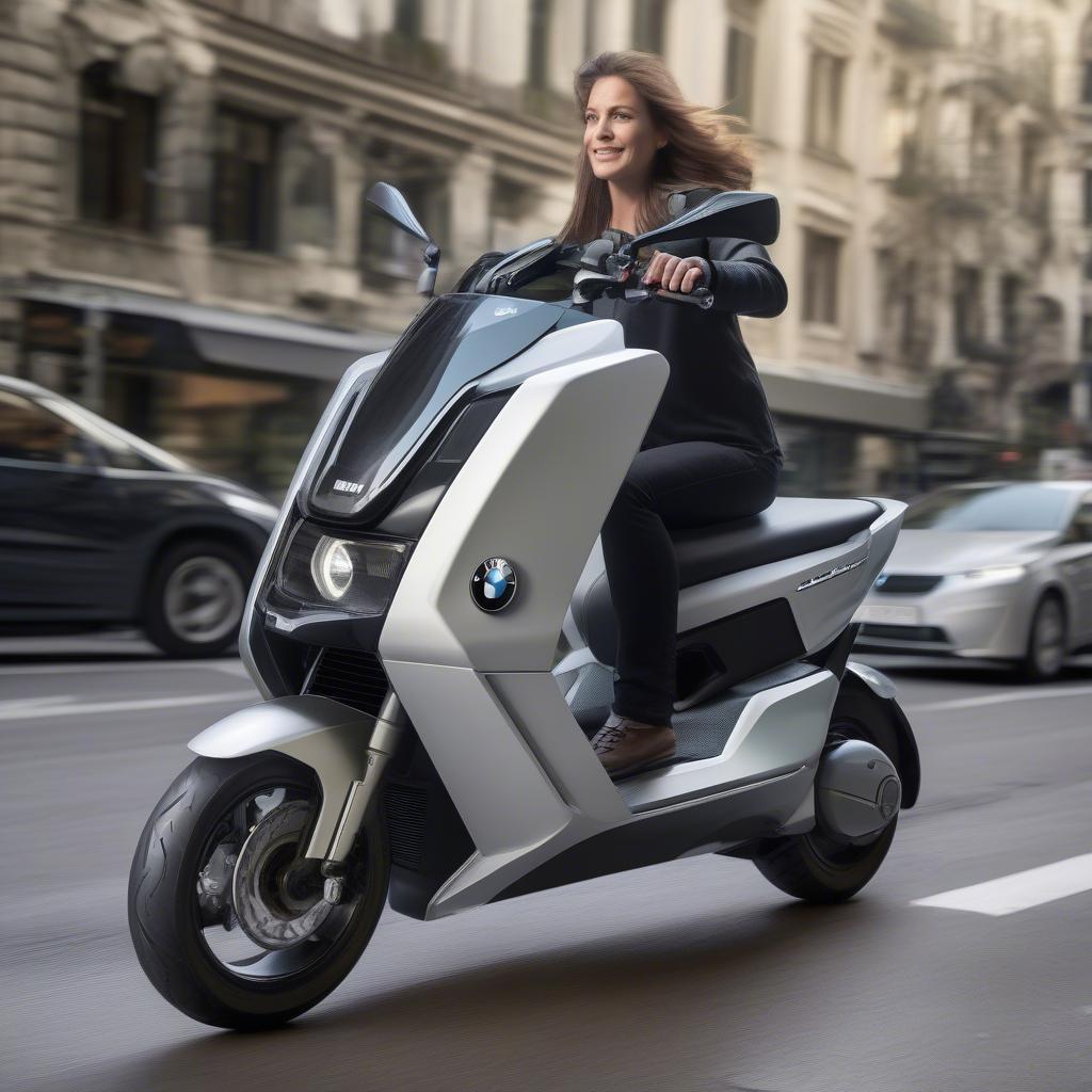 BMW C evolution di chuyển linh hoạt trong đô thị hiện đại