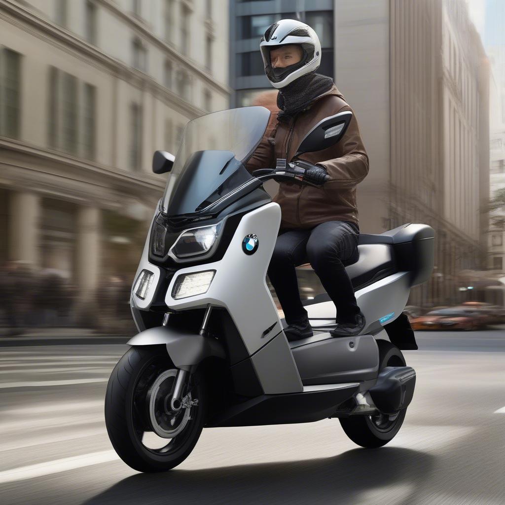 BMW C1 125 luồn lách dễ dàng trong đô thị.