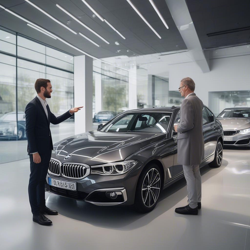 Chuyên viên tư vấn khách hàng tại BMW Cầu Giấy