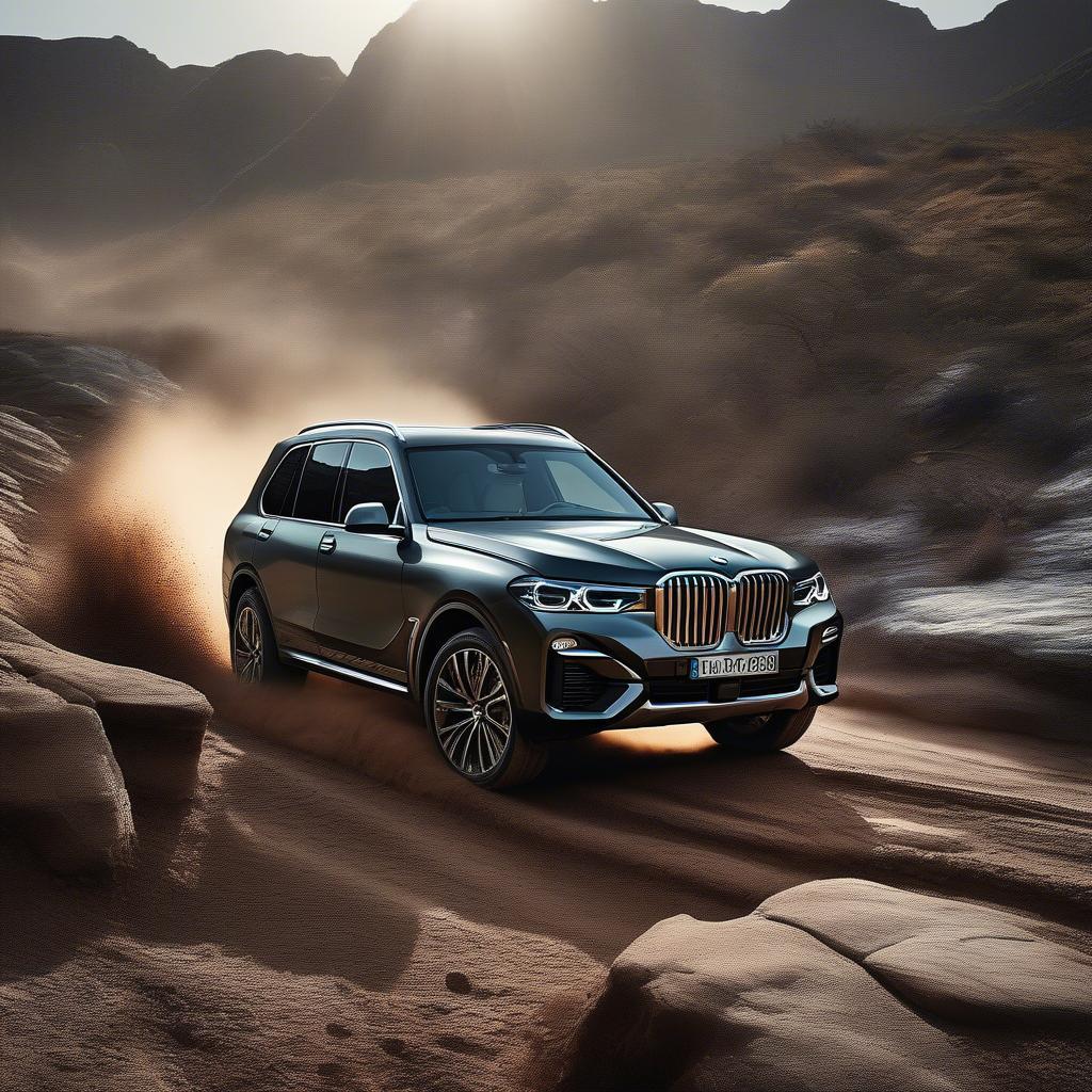 BMW Cullinan thể hiện sức mạnh off-road trên địa hình gồ ghề