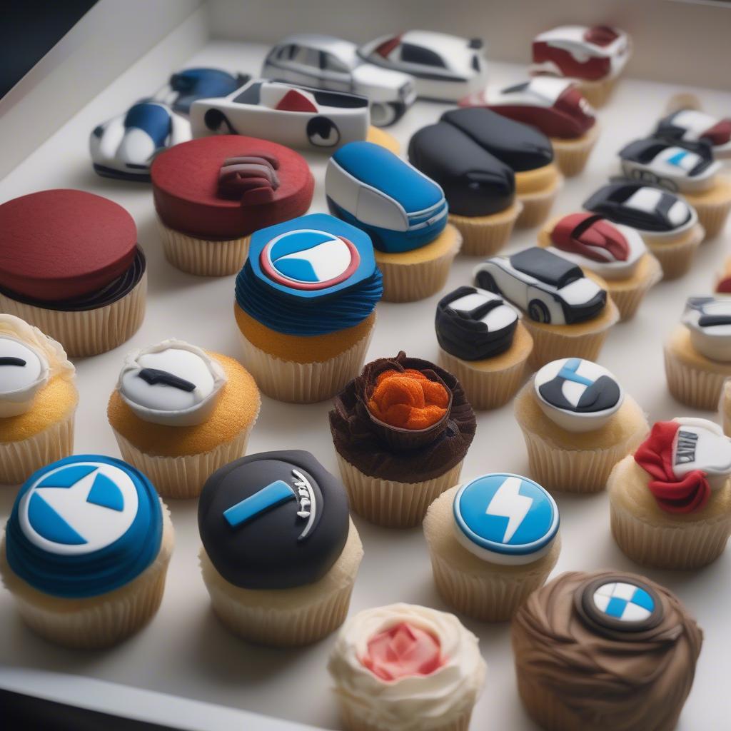 Thiết kế bánh cupcake BMW sáng tạo