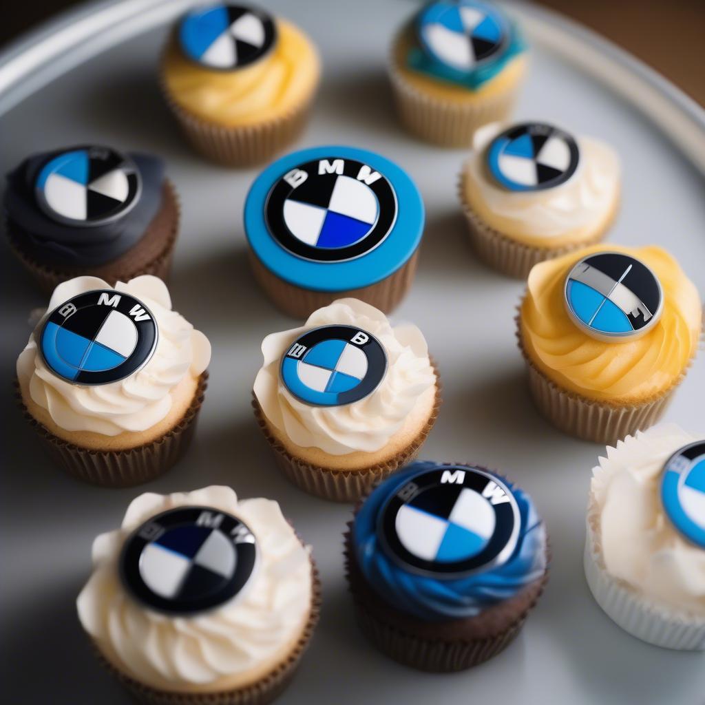 Bánh cupcake sinh nhật BMW