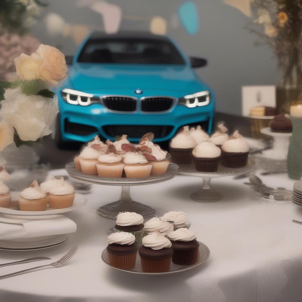 Bánh cupcake BMW cho bữa tiệc