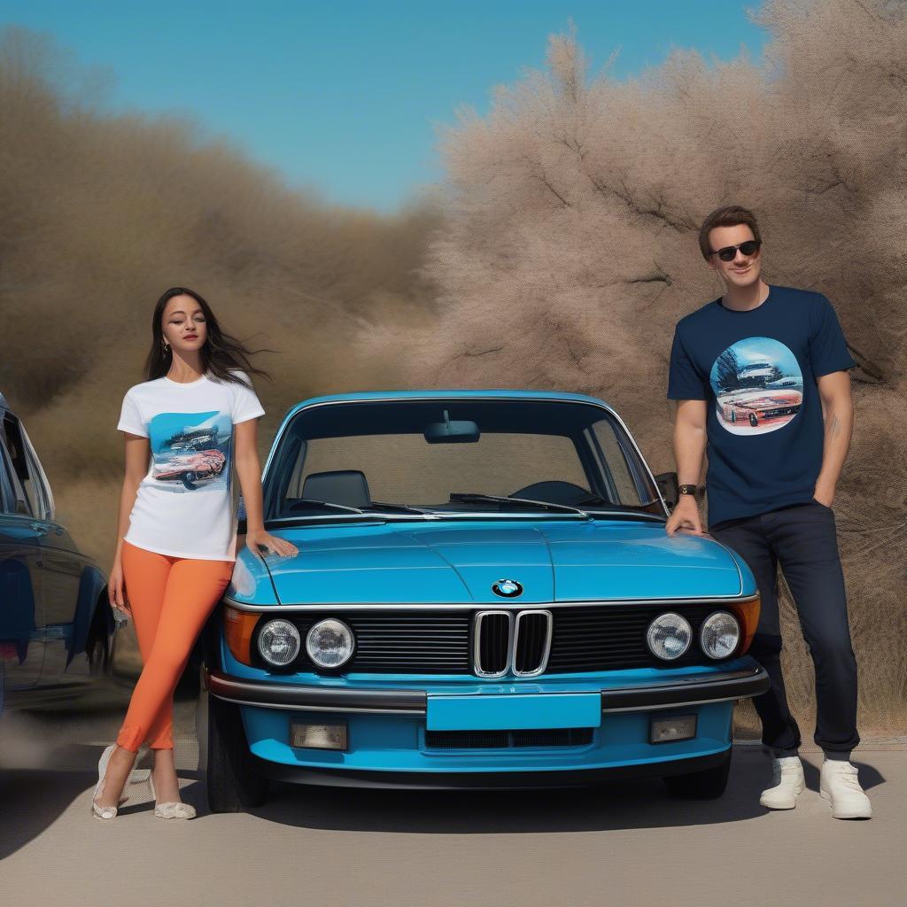 Áo BMW design shirt cho cặp đôi phong cách năng động