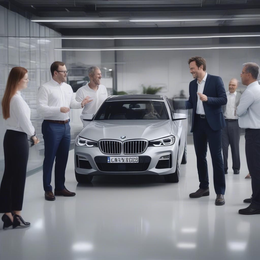 BMW Director làm việc với đội ngũ