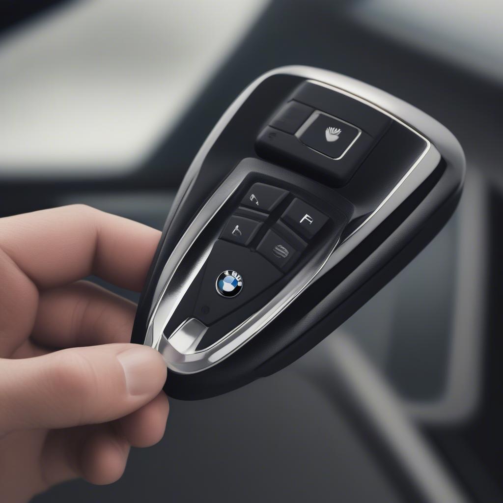 Cầm trên tay chiếc khóa thông minh BMW Display Key