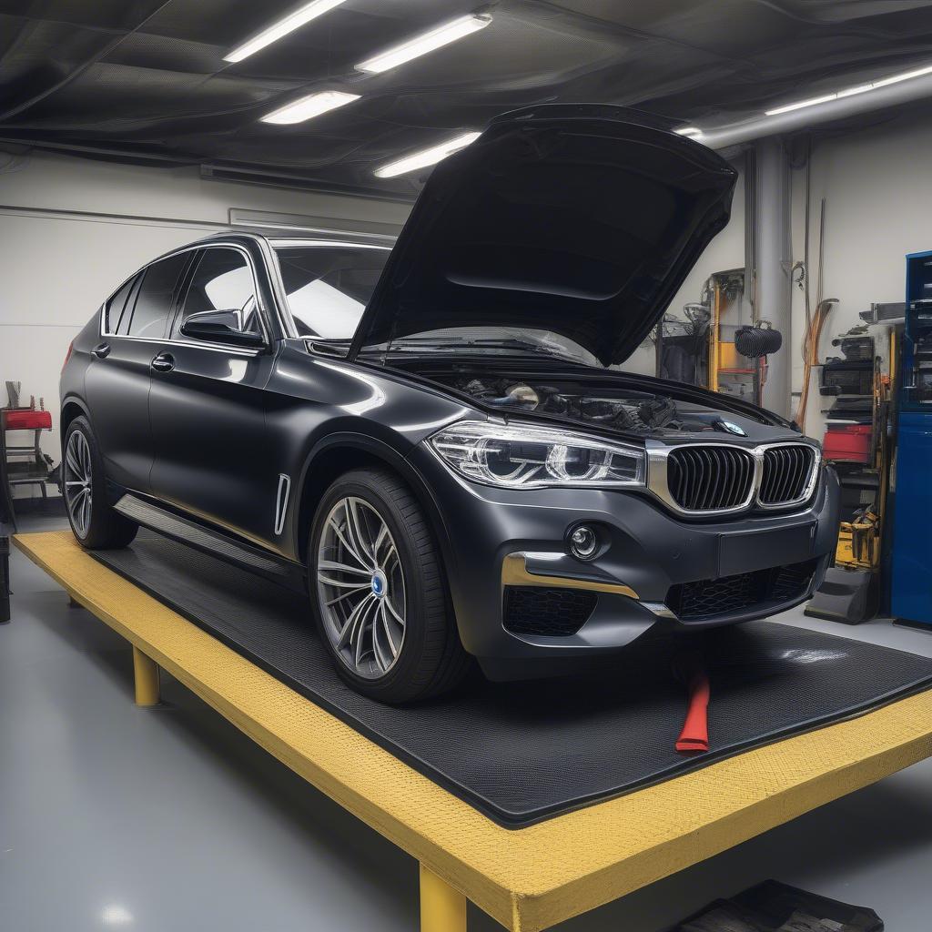 BMW được bảo dưỡng tại garage chuyên nghiệp